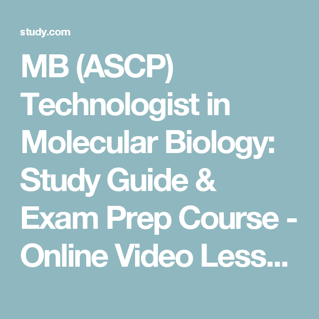 ascp study guide for molecular biology